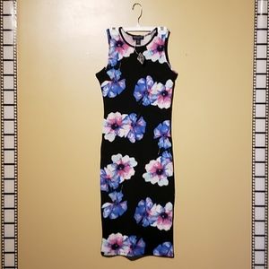 Maxi dress.  Form fitting floral.
